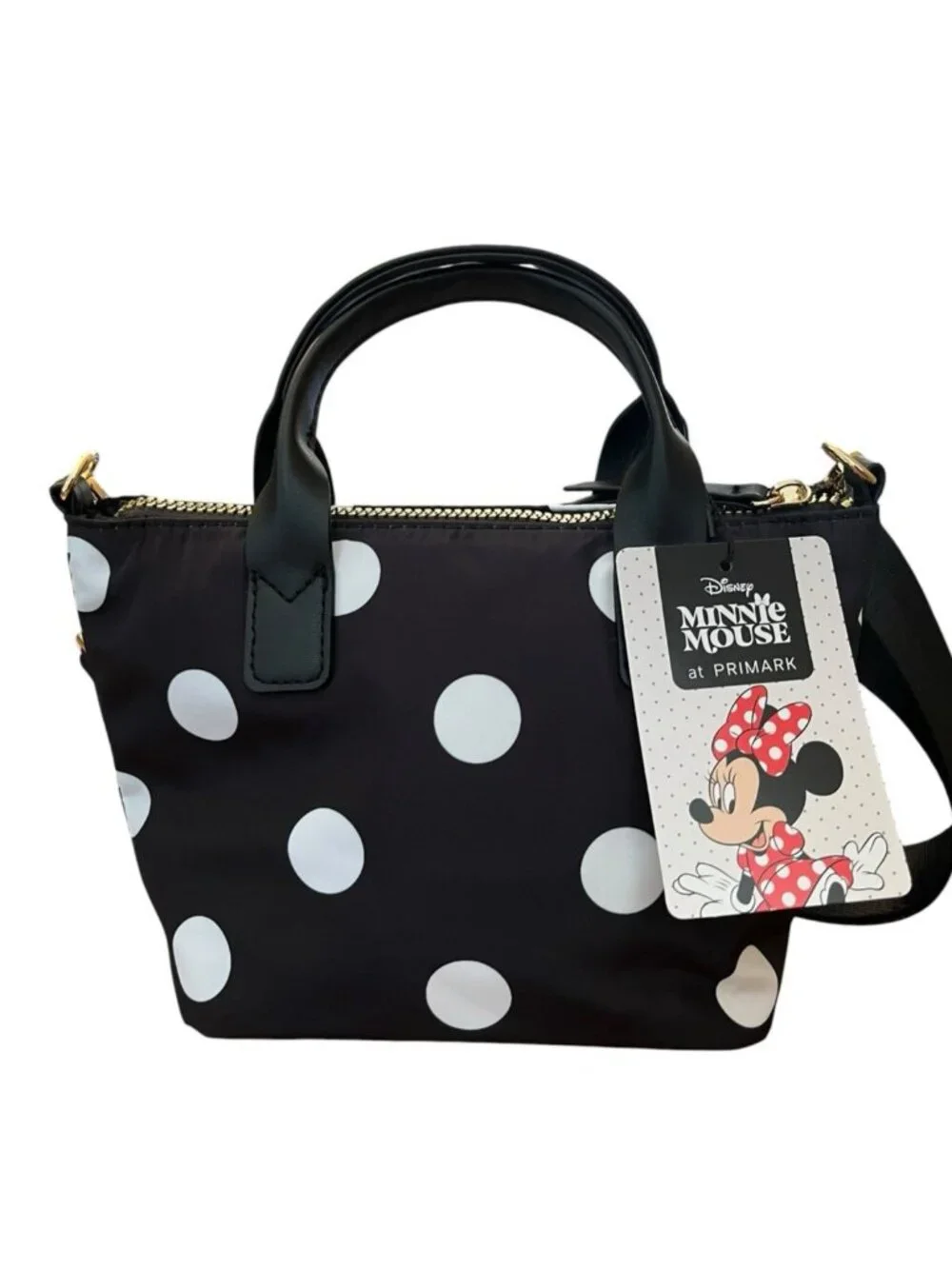 Disney Minnie Mouse Small Tote Bag Crossbody Strap Little Girls Purse Dots NWT